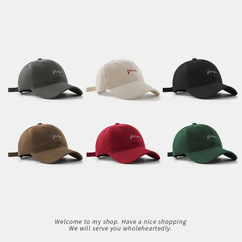 Women's Korean Style Beige & Brown Baseball Caps - Image 8