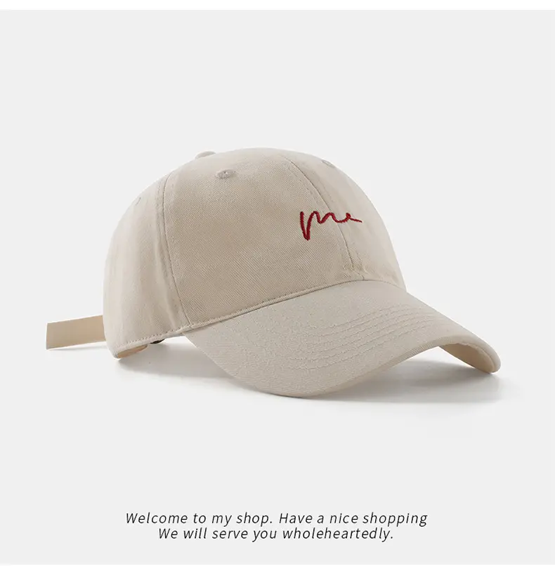 Women's Korean Style Beige & Brown Baseball Caps — feature 10