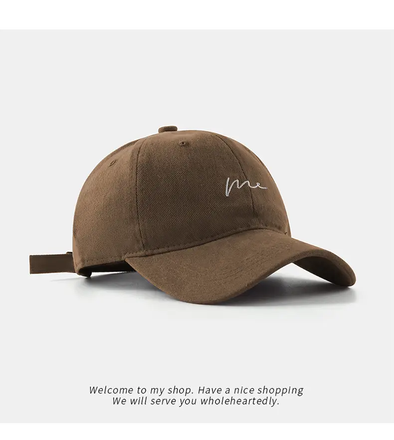 Women's Korean Style Beige & Brown Baseball Caps — feature 13