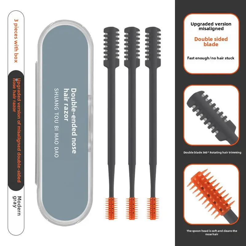 Double Sided Nose Hair Cutter Set 8 Pcs Stainless Steel - Image 11