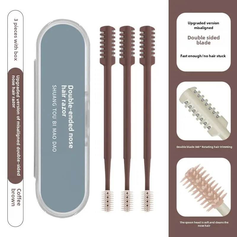 Double Sided Nose Hair Cutter Set 8 Pcs Stainless Steel - Image 12