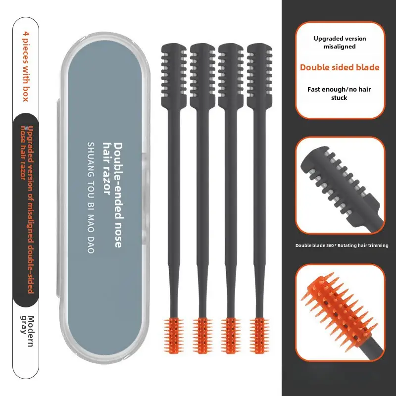 Double Sided Nose Hair Cutter Set 8 Pcs Stainless Steel - Image 15