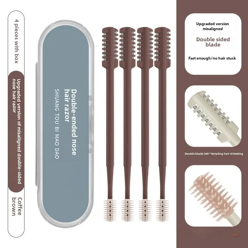 Double Sided Nose Hair Cutter Set 8 Pcs Stainless Steel - Image 16