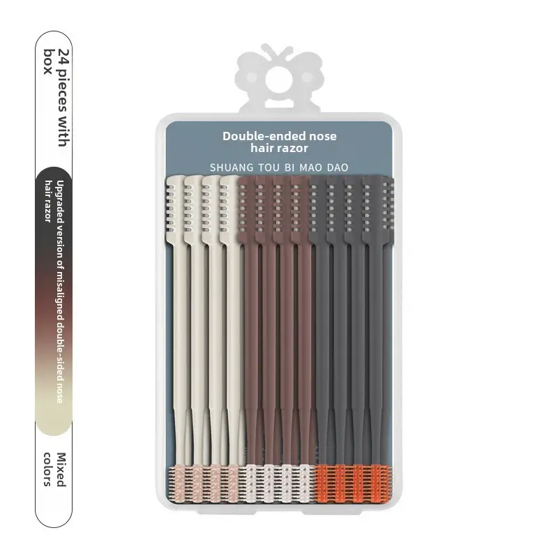 Double Sided Nose Hair Cutter Set 8 Pcs Stainless Steel - Image 18