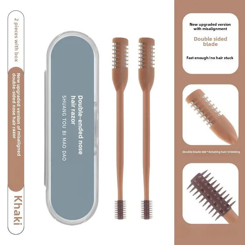 Double Sided Nose Hair Cutter Set 8 Pcs Stainless Steel - Image 20