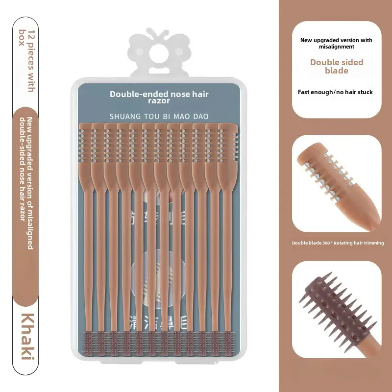 Double Sided Nose Hair Cutter Set 8 Pcs Stainless Steel - Image 24