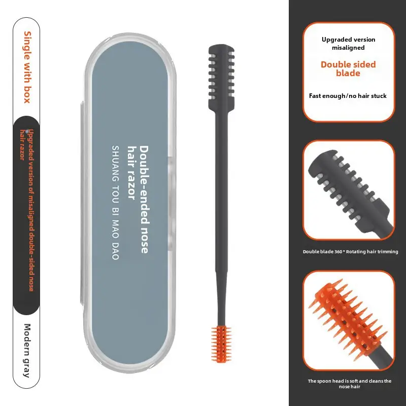 Double Sided Nose Hair Cutter Set 8 Pcs Stainless Steel - Image 5