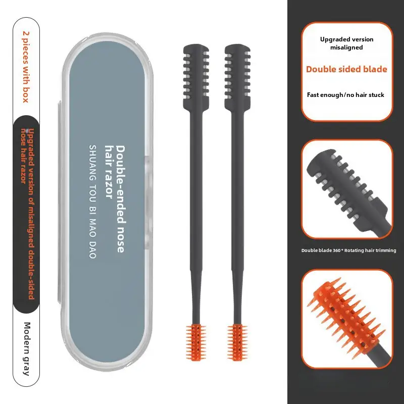 Double Sided Nose Hair Cutter Set 8 Pcs Stainless Steel - Image 8