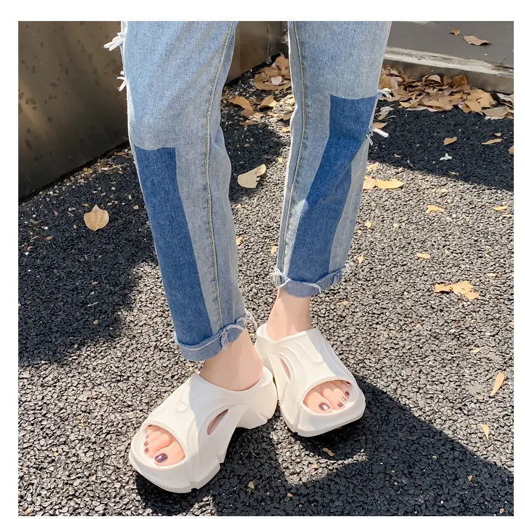 Thick-Soled Slippers for Women, Eva Soft-Soled Ins Trbottomy Slippers, Outdoor High-Heeled Shoes, Cross-Border Women's Shoes, Sandals and Slippers — feature 12