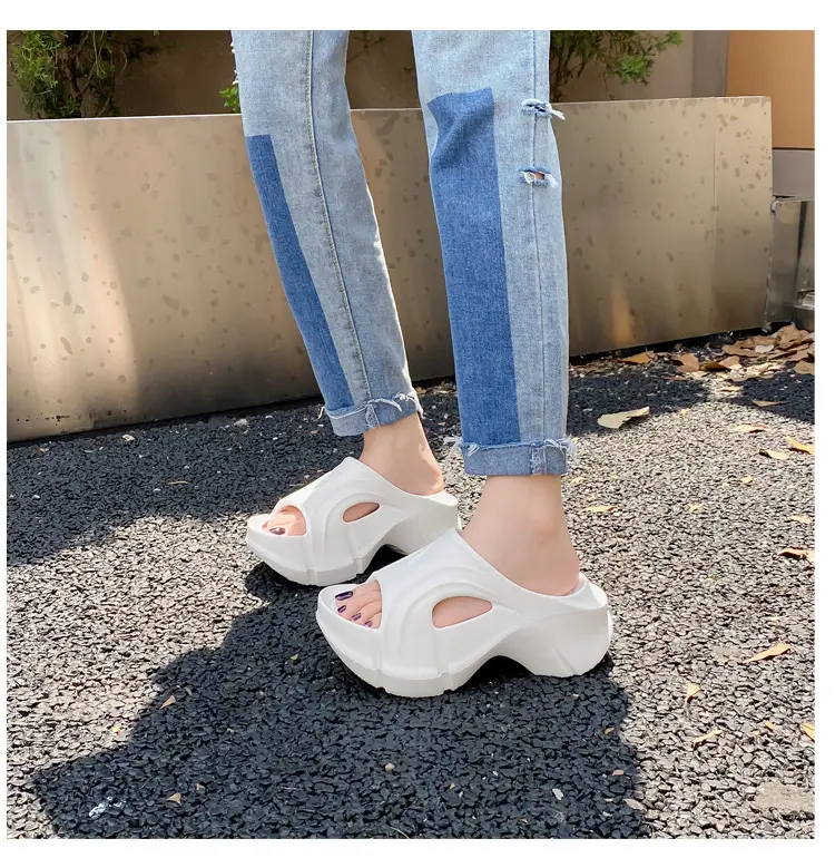 Thick-Soled Slippers for Women, Eva Soft-Soled Ins Trbottomy Slippers, Outdoor High-Heeled Shoes, Cross-Border Women's Shoes, Sandals and Slippers — feature 15