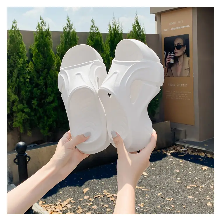 Thick-Soled Slippers for Women, Eva Soft-Soled Ins Trbottomy Slippers, Outdoor High-Heeled Shoes, Cross-Border Women's Shoes, Sandals and Slippers — feature 17