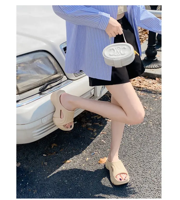 Thick-Soled Slippers for Women, Eva Soft-Soled Ins Trbottomy Slippers, Outdoor High-Heeled Shoes, Cross-Border Women's Shoes, Sandals and Slippers — feature 23