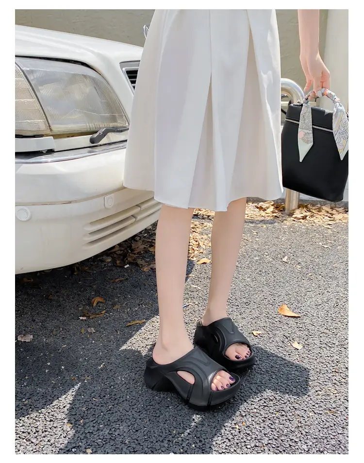 Thick-Soled Slippers for Women, Eva Soft-Soled Ins Trbottomy Slippers, Outdoor High-Heeled Shoes, Cross-Border Women's Shoes, Sandals and Slippers — feature 30