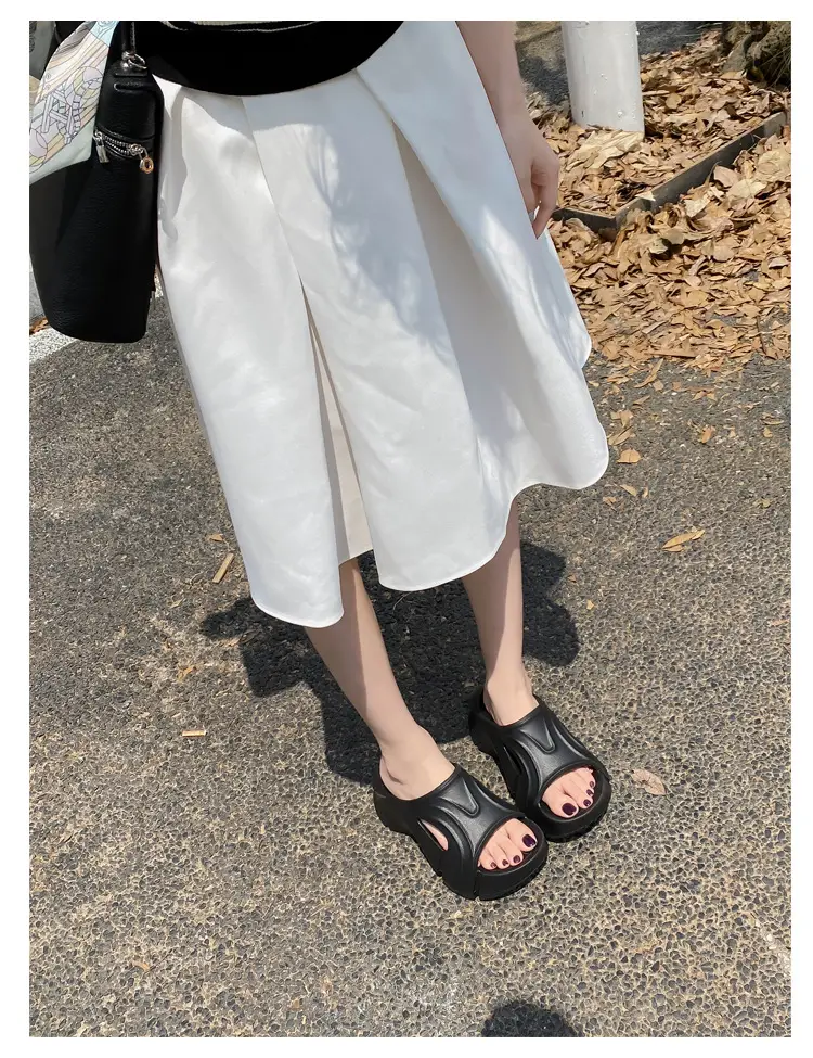 Thick-Soled Slippers for Women, Eva Soft-Soled Ins Trbottomy Slippers, Outdoor High-Heeled Shoes, Cross-Border Women's Shoes, Sandals and Slippers — feature 35