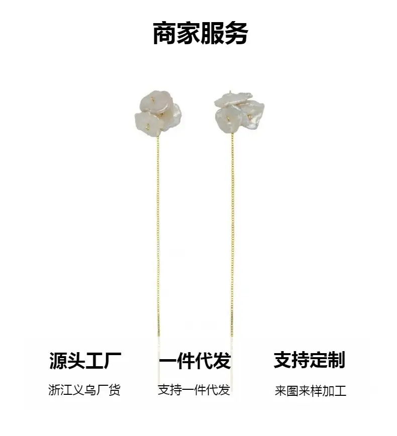 Luxury Petal Pearl Earrings 18k Gold 925 — feature 4