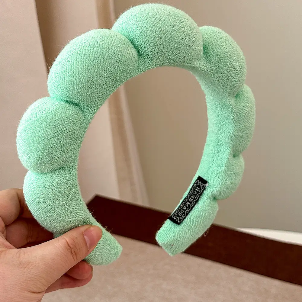 Green Cloud Sponge Headband for Girls - Image 3