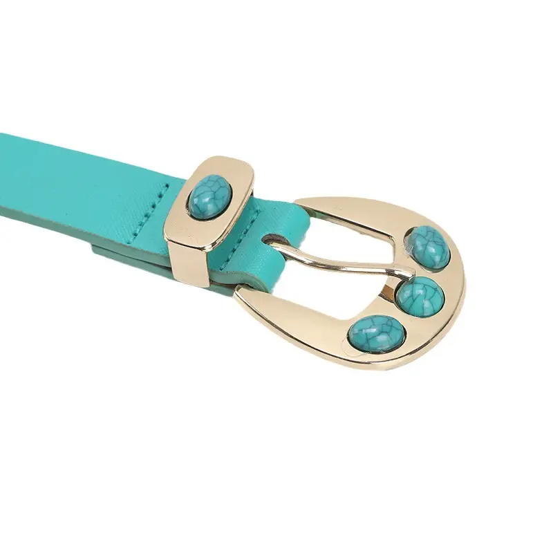 Tiffany Blue Metal Belt with Crystal Buckle - Image 7