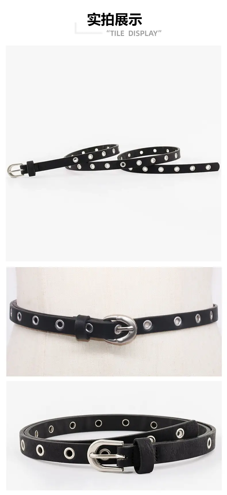Tiffany Blue Metal Belt with Crystal Buckle β feature 10