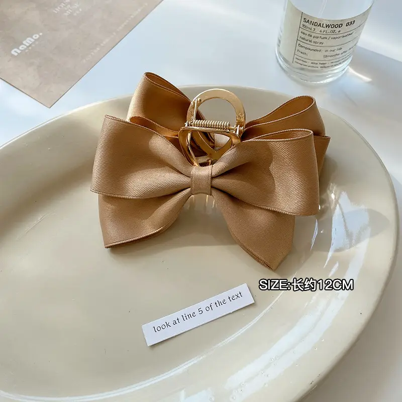 Black Double-Sided Bow Hair Clip for Girls - Image 12