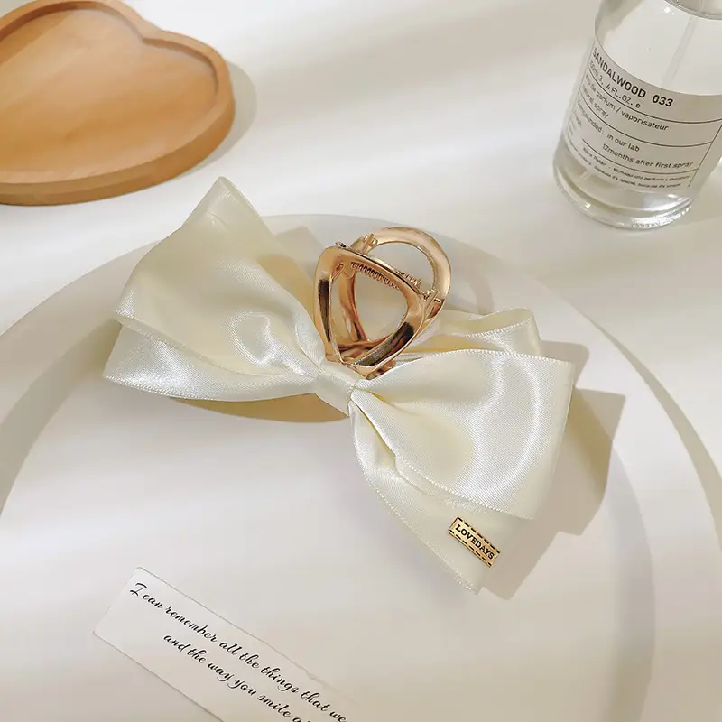 Black Double-Sided Bow Hair Clip for Girls - Image 13