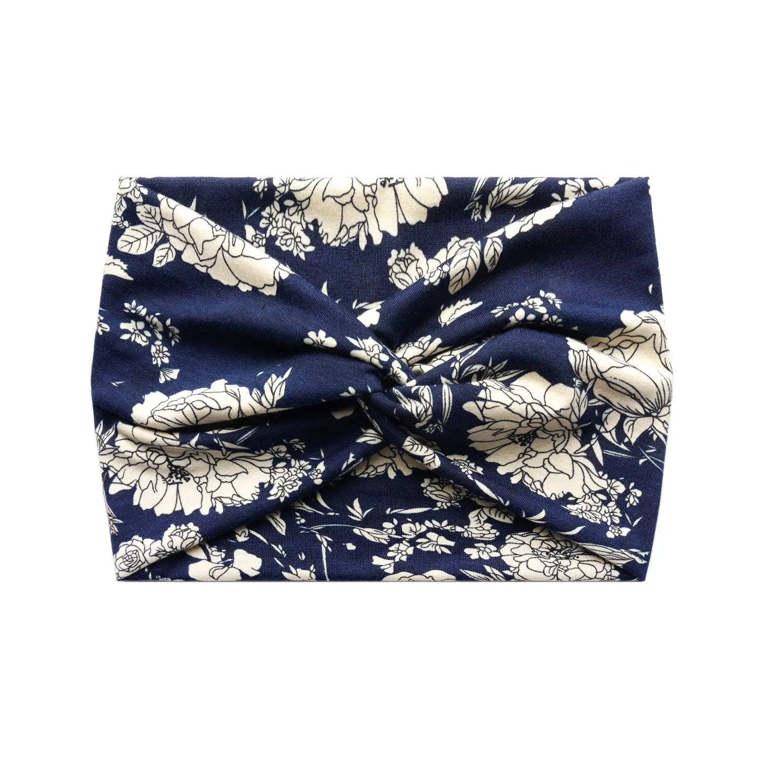 18cm Blue Floral Cross Body Headband with Vintage Cashew Print - Image 13