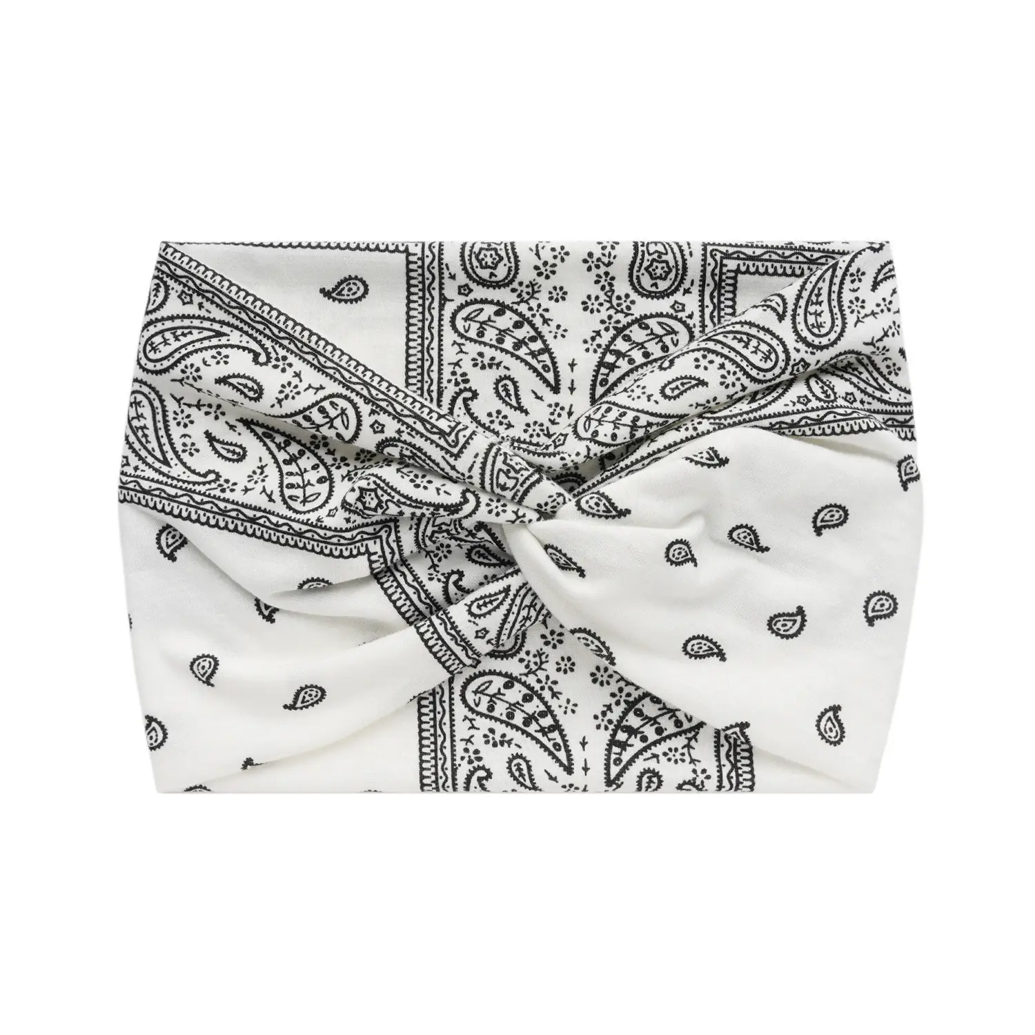 18cm Blue Floral Cross Body Headband with Vintage Cashew Print - Image 4