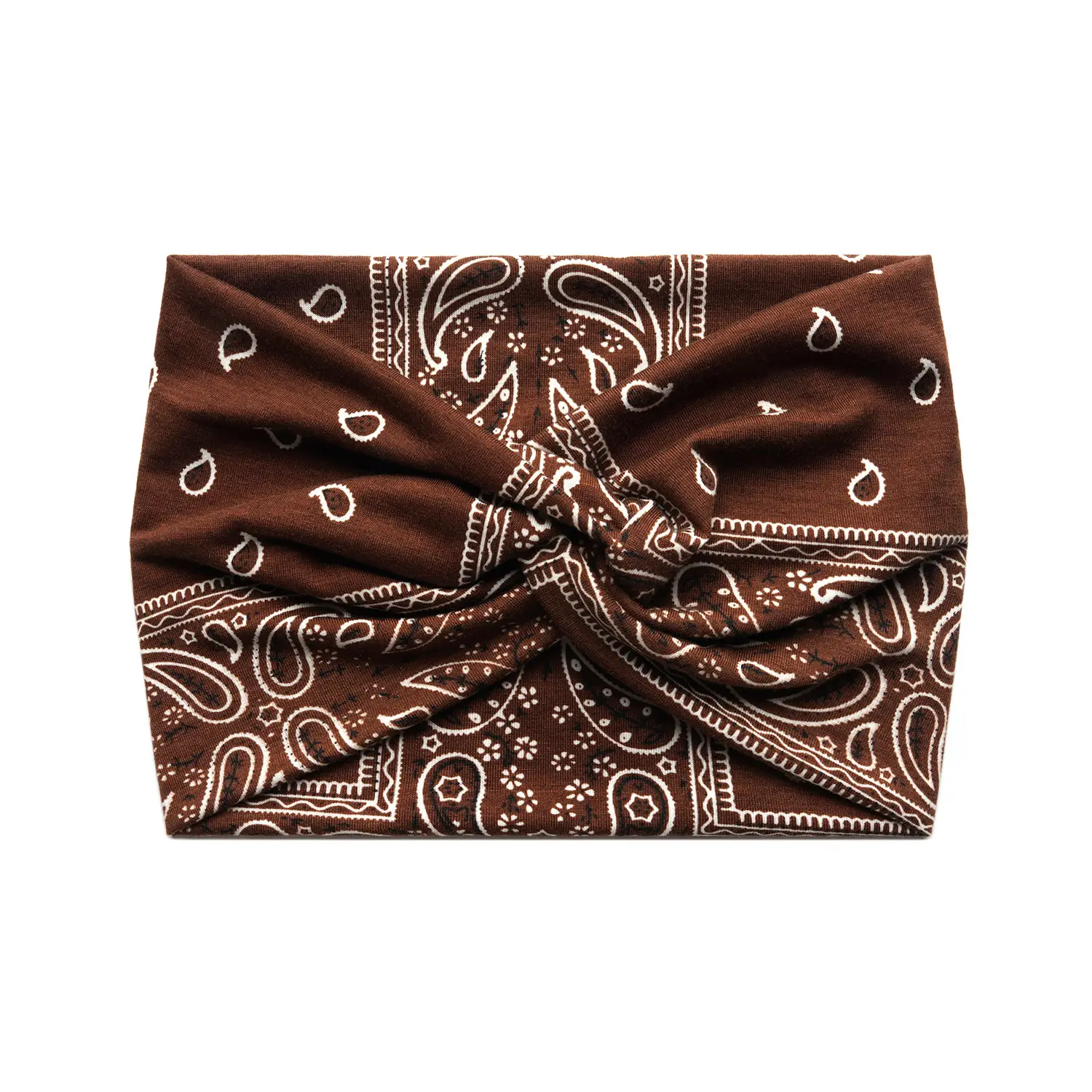 18cm Blue Floral Cross Body Headband with Vintage Cashew Print - Image 5