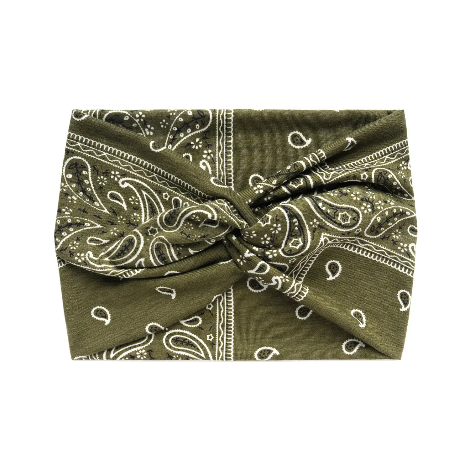 18cm Blue Floral Cross Body Headband with Vintage Cashew Print - Image 7
