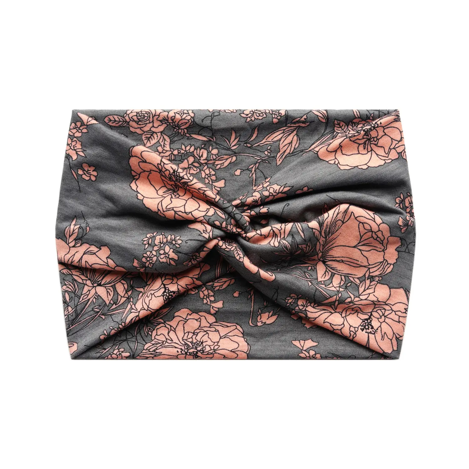 18cm Blue Floral Cross Body Headband with Vintage Cashew Print - Image 9