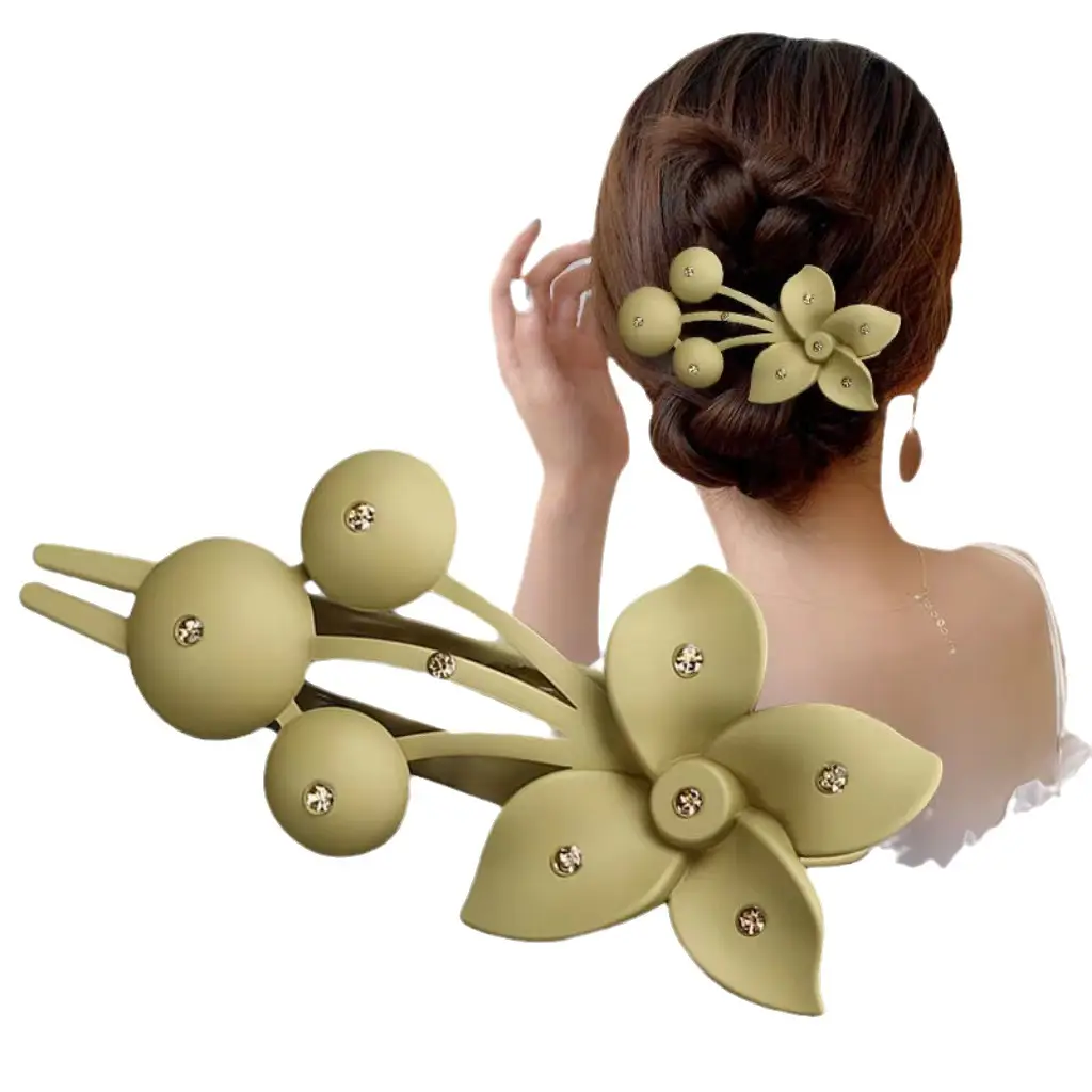 Large Flower Hair Clip for Updo Back Spoon - Image 7