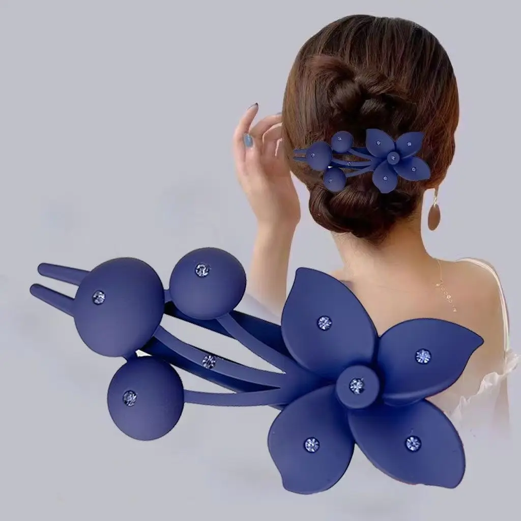 Large Flower Hair Clip for Updo Back Spoon - Image 6