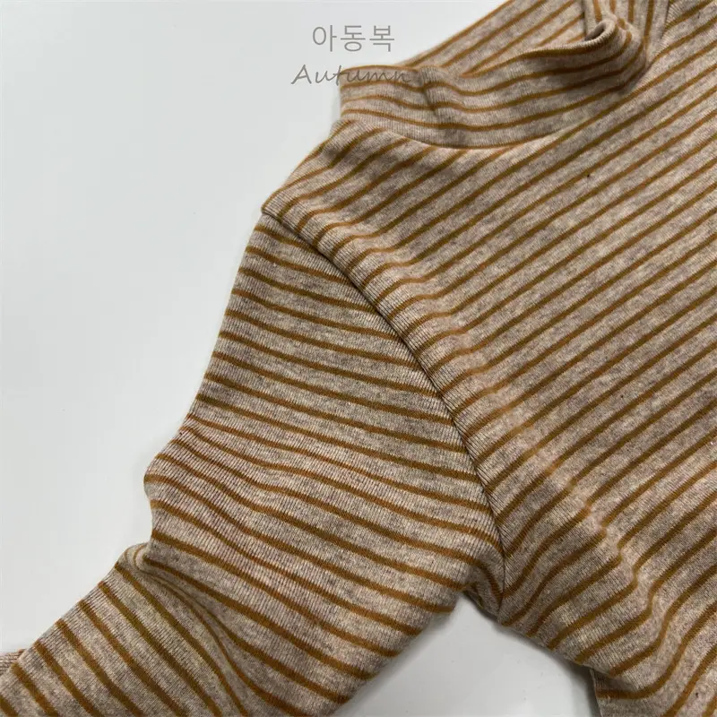 2026 Spring Boys Striped Long Sleeve T-Shirt High Neck Korean Style — feature 21