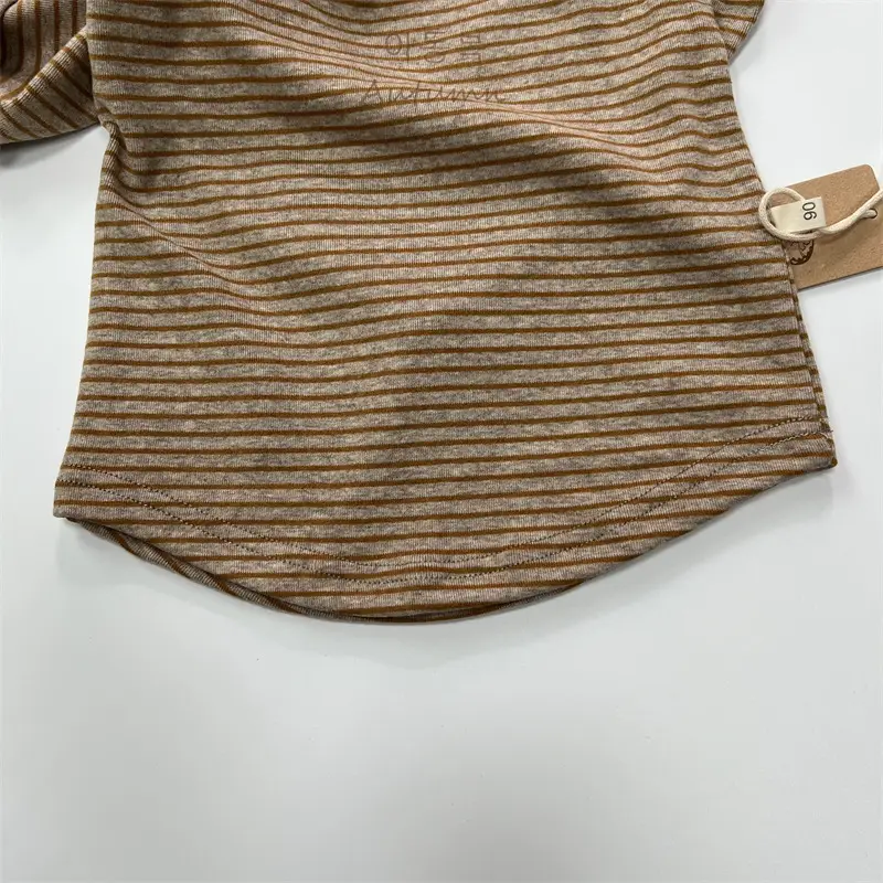2026 Spring Boys Striped Long Sleeve T-Shirt High Neck Korean Style — feature 22