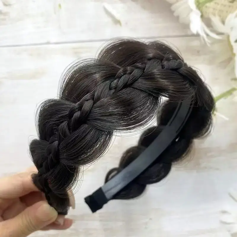 Fish Bone Braid Hair Band Wig for Women - Image 8