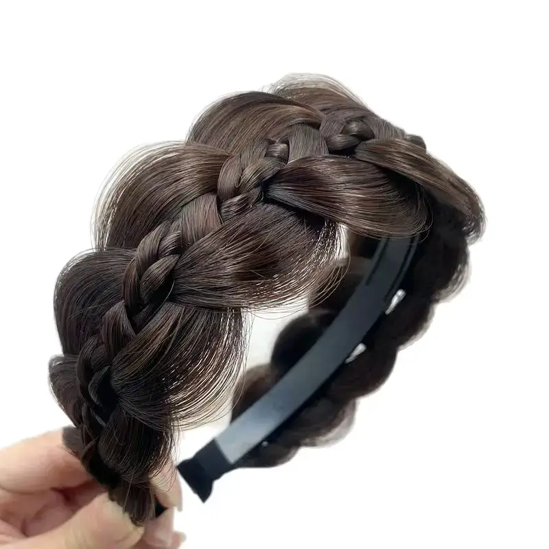 Fish Bone Braid Hair Band Wig for Women - Image 9