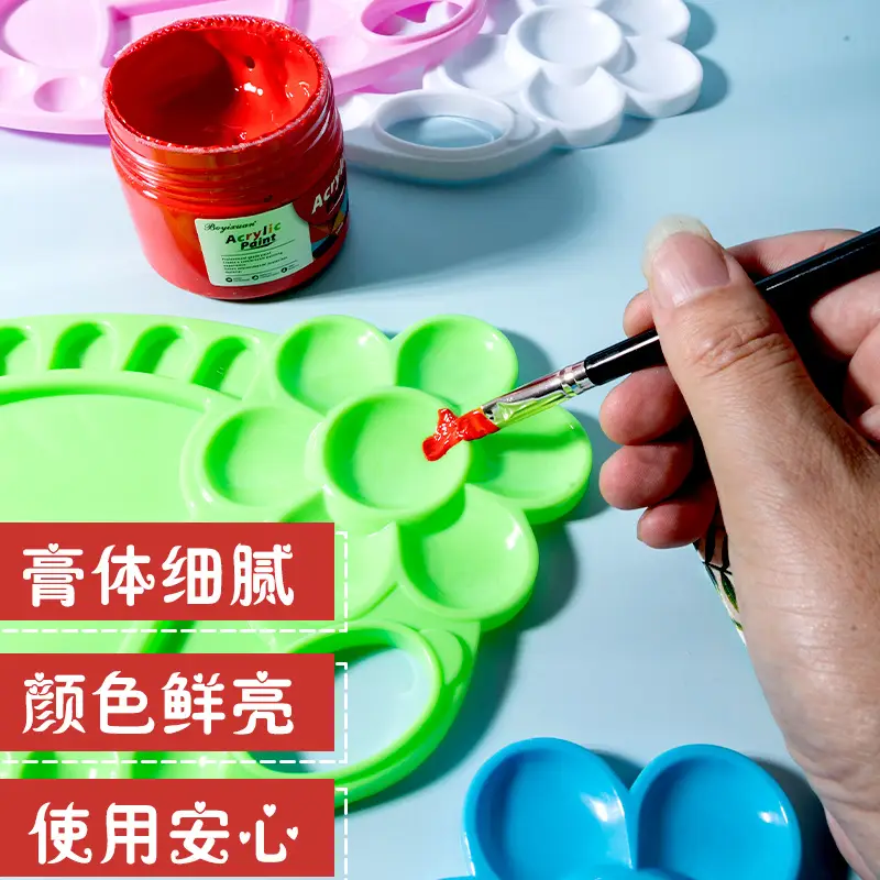 Boyi Xuan 12 colors 100ml canned Art special student watercolor oil painting gouache painting diy acrylic paint