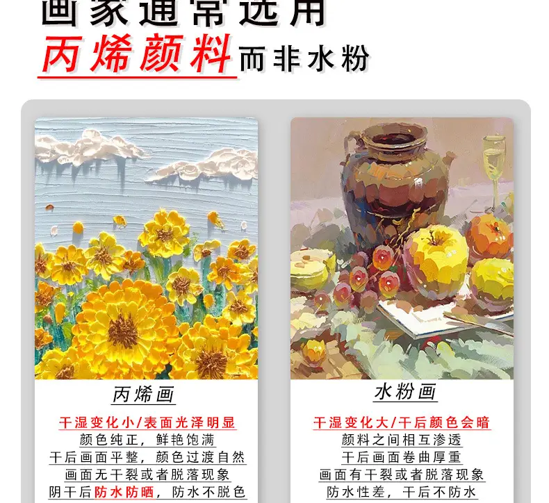 Boyi Xuan 12 colors 100ml canned Art special student watercolor oil painting gouache painting diy acrylic paint — feature 4