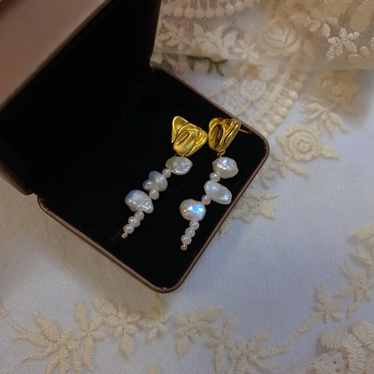 S925 Silver Pearl Bow Earrings for Women - Image 4