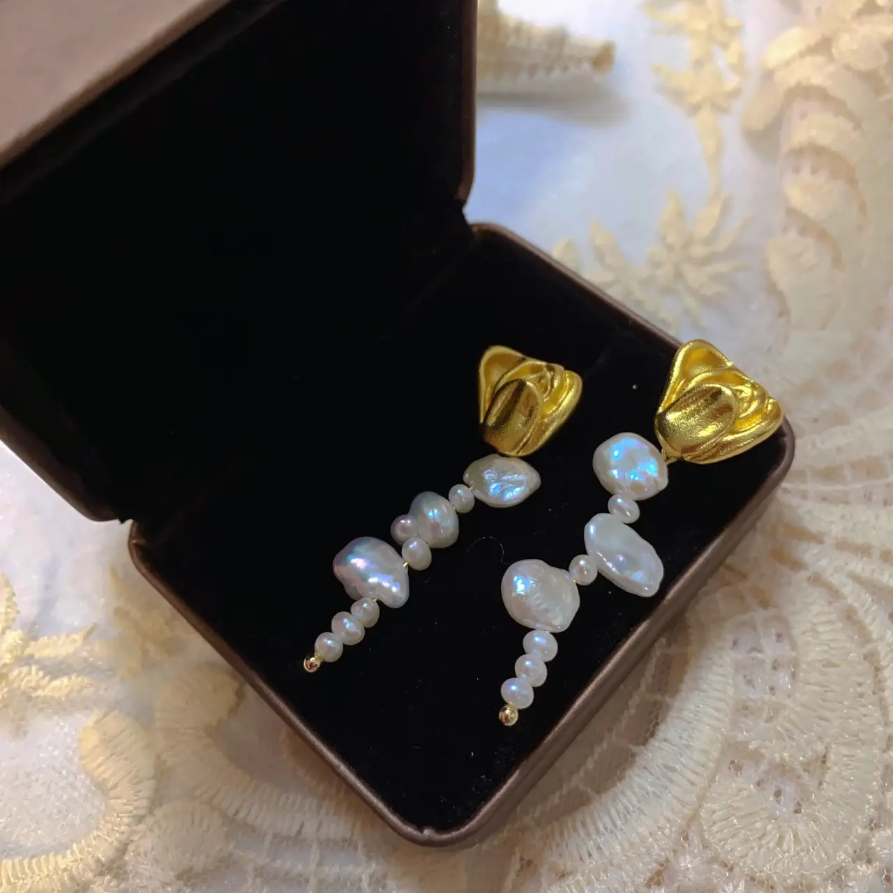 S925 Silver Pearl Bow Earrings for Women - Image 5