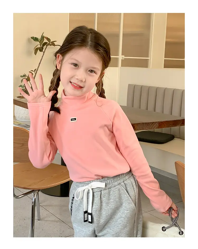 Girls Grey Sweatpants with Letter Print & Elastic Belt — feature 36