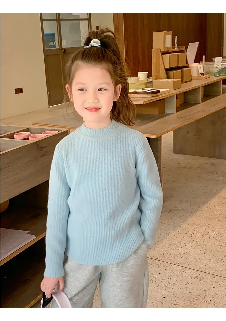 Girls Grey Sweatpants with Letter Print & Elastic Belt — feature 56