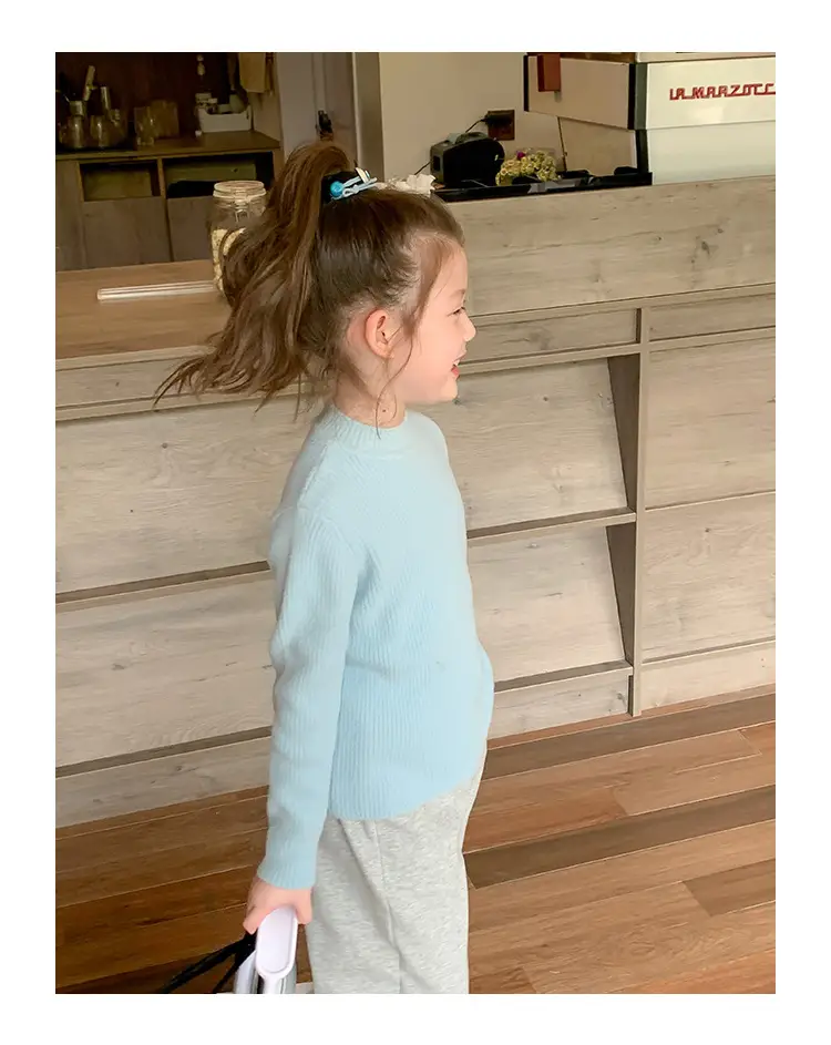 Girls Grey Sweatpants with Letter Print & Elastic Belt — feature 58