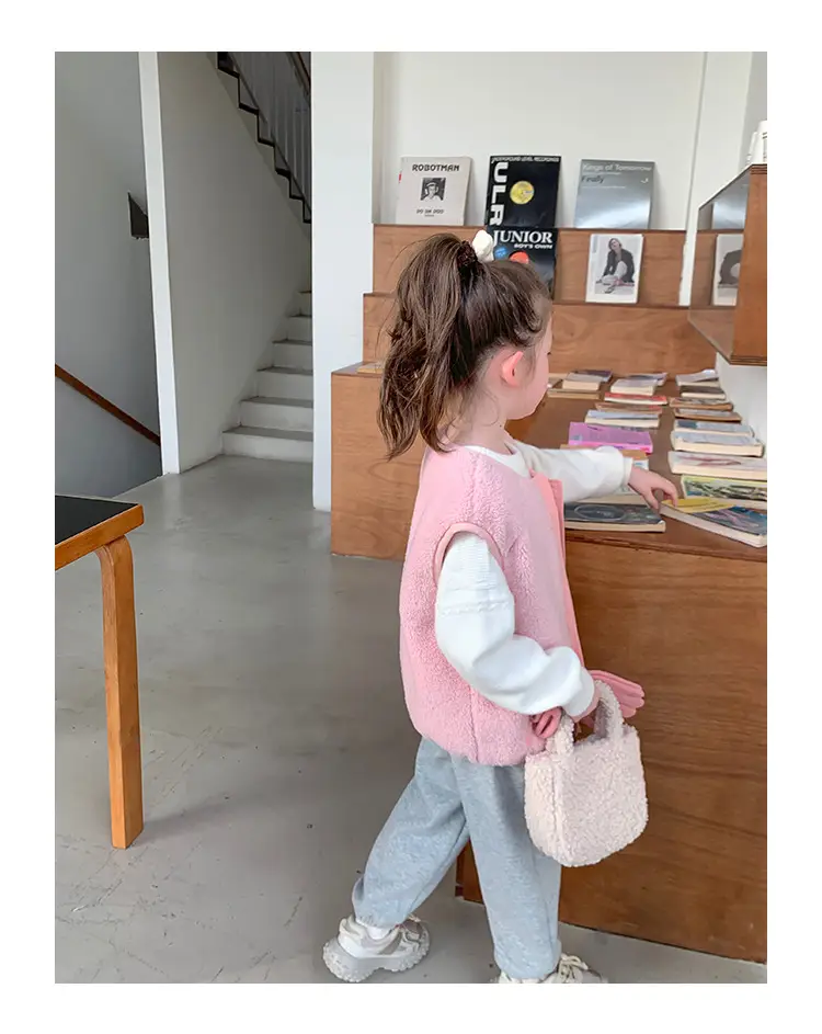 Girls Grey Sweatpants with Letter Print & Elastic Belt — feature 72