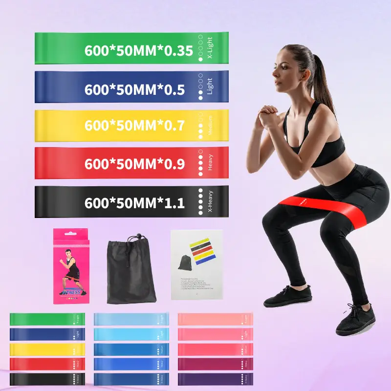 Tpe Elastic Band Yoga Exercise Thickeneded Resistance Band Tension Ring Rubber Strength Training Quick Hip Lifting Elastic Ring