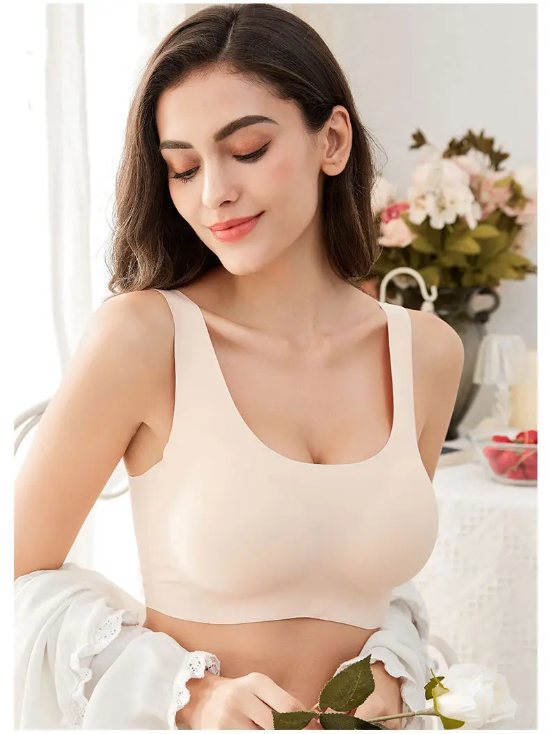 Quality bras sports vest bra seamless bra underwear women's bra without steel ring breast cup generation one piece — feature 13