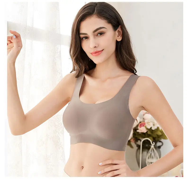 Quality bras sports vest bra seamless bra underwear women's bra without steel ring breast cup generation one piece — feature 16