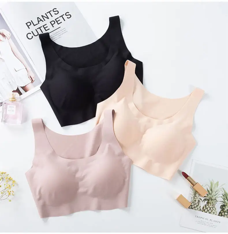 Quality bras sports vest bra seamless bra underwear women's bra without steel ring breast cup generation one piece — feature 18