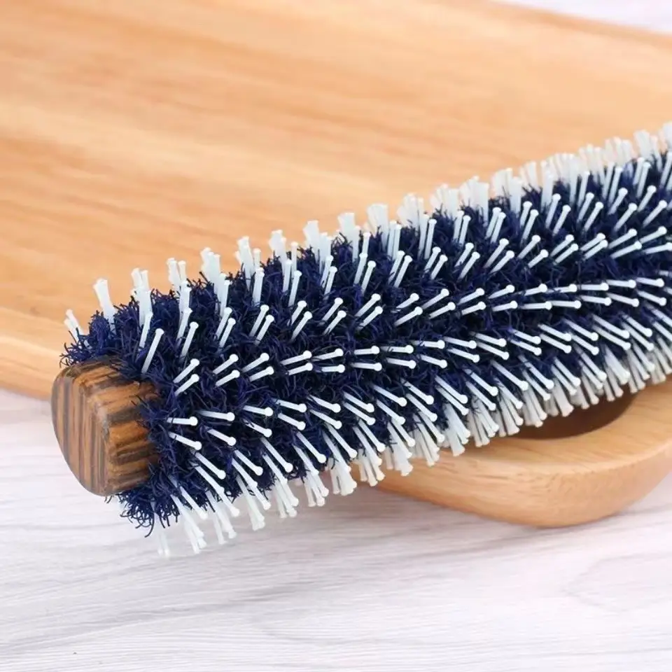 Wood Grain Blue Hair Comb for Men Women Home Salon Use — feature 3