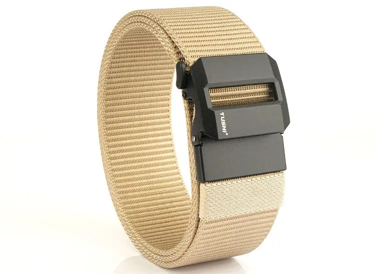 Men's 5CM Black Nylon Belt Automatic Buckle Military Training — feature 20