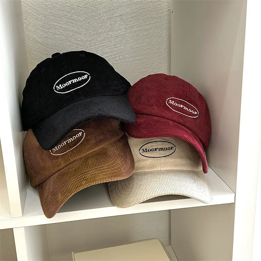 Women's Blue Embroidered Baseball Cap Winter Warm - Image 10